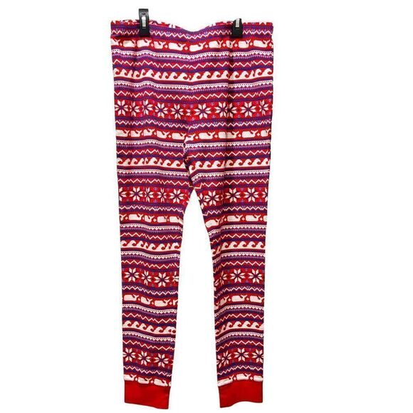 Vineyard Vines Women's Holiday Whale Isle Waffle Knit Pajama Set Size Large - Picture 4 of 6